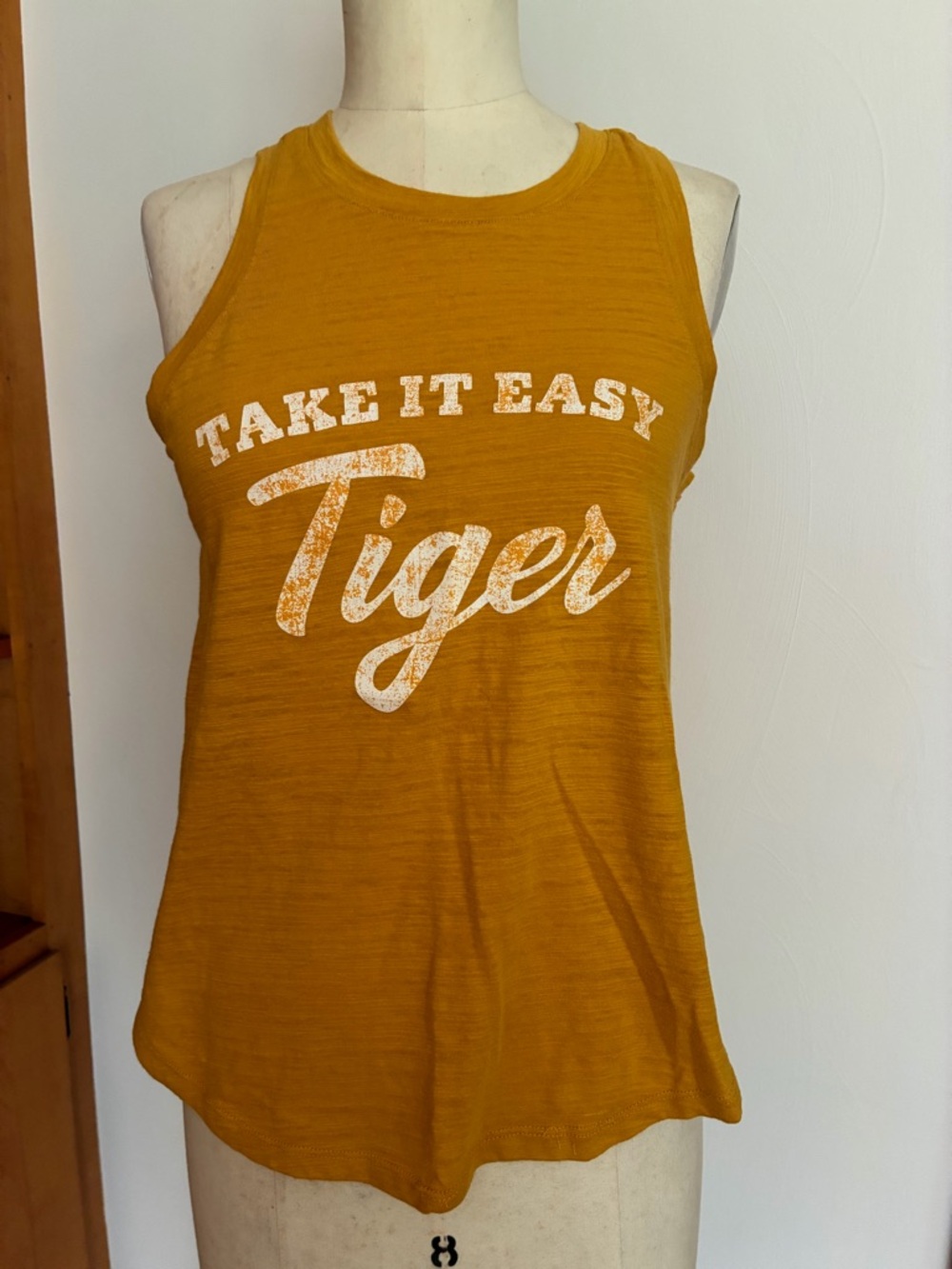 Secret Treasures 'Take It Easy Tiger' Sleeveless Tank - Mustard